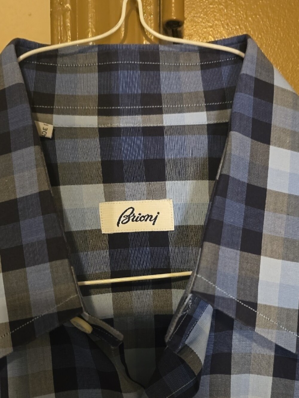 Classic Blue Plaid Men's Button-Up Shirt
